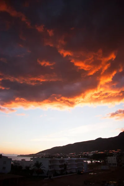 Hermoso Atardecer Sobre Mar —  Fotos de Stock