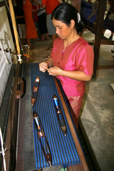 Interior Ancient Asian Sewing Small Factory — Stock Photo, Image