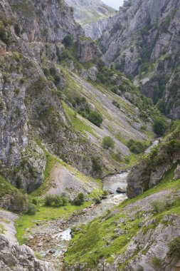 Dağlı ve mavi gökyüzü olan dağ manzarası