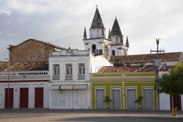 Vista Calle Ciudad Con Arquitectura Auténtica Plano Viaje —  Fotos de Stock