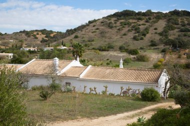 Beyaz evleri olan güzel bir manzara.