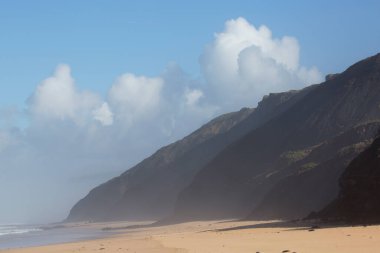 İsrail 'in kuzeyindeki güzel deniz manzarası