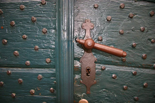 Old Wooden Door Lock — Stock Photo, Image