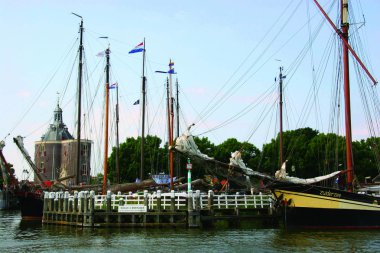 Güzel liman manzarası