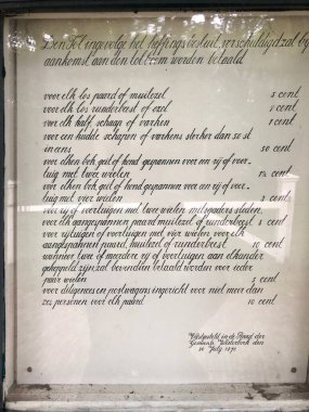 Menünün yakın görüntüsü