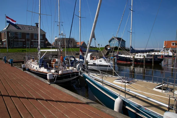 Puerto Con Barcos Ciudad Europea — Foto de Stock