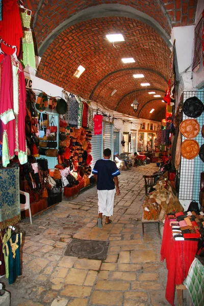 Vista Cidade Velha Árabe Mercado Rua — Fotografia de Stock