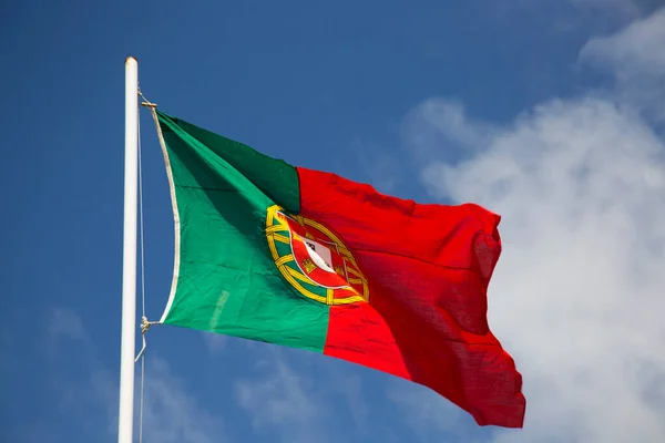Vista Portugal Bandeira Céu — Fotografia de Stock