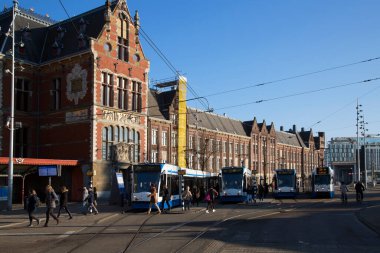 Hollanda, Amsterdam 'daki eski tren istasyonu.