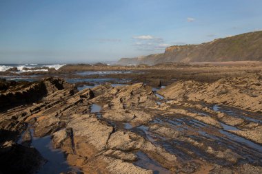 Deniz kıyısının güzel manzarası