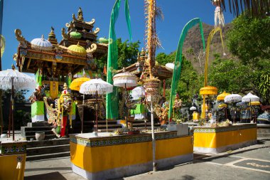 Eski Tayland tapınağı manzarası, seyahat çekimi