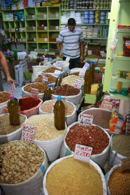 Arap eski kasabasının yerel pazarı