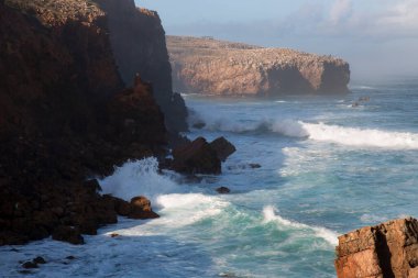 İsrail 'in kuzeyinde güzel bir sahil manzarası.
