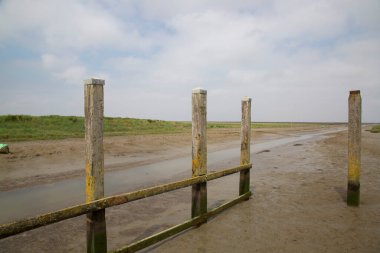 Çamurdaki ahşap çit