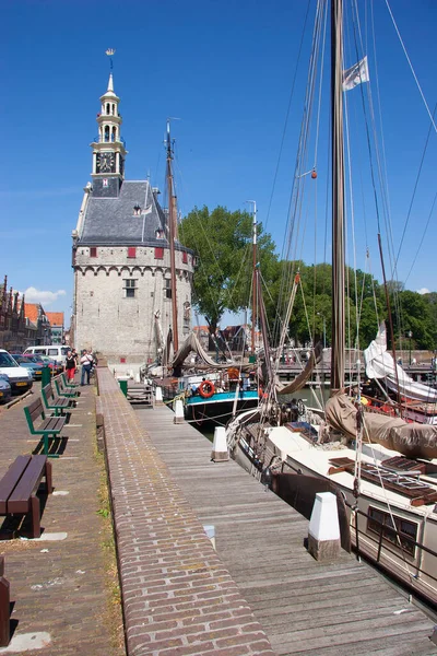 Scenic View Boats Moored Waterfront — Stock Photo, Image