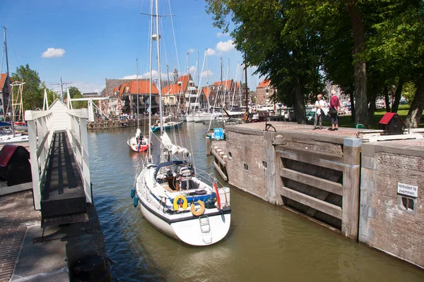 Amsterdam Hollanda Eski Şehrin Şehir Merkezinin Manzarası — Stok fotoğraf