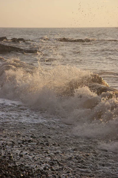 Belas Ondas Mar Praia — Fotografia de Stock