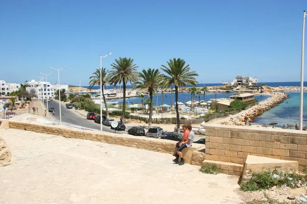 Uitzicht Toeristen Het Strand — Stockfoto