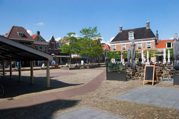 Över Weesp Stad Scen Dagsljus Nederländerna — Stockfoto