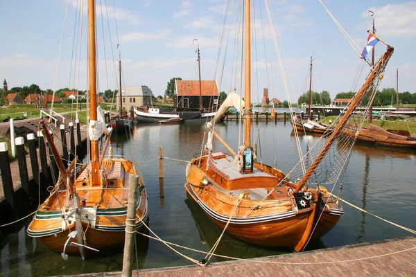 Los Barcos Madera Los Canales Los Países Bajos — Foto de Stock