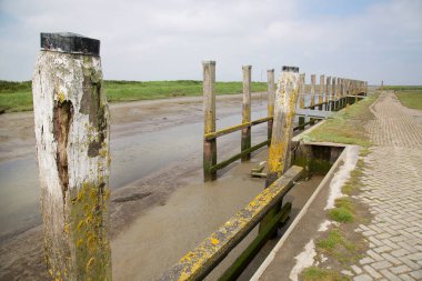 Çamurdaki ahşap çit