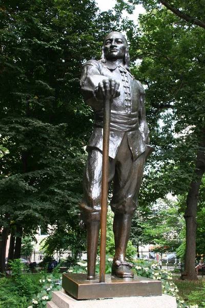 Statue Von Pieter Stuyvesant Generaldirektor Von Neuholland 1647 1664 — Stockfoto