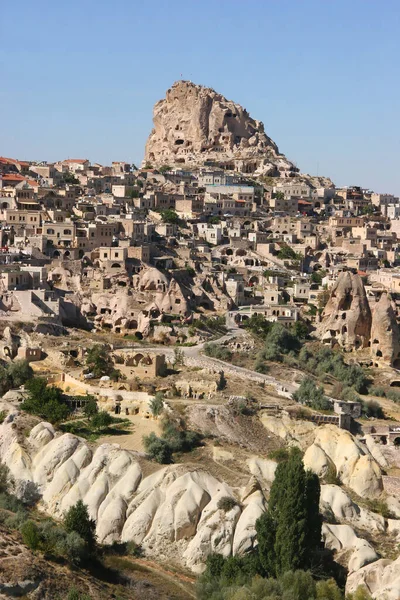 Tempat Tinggal Batu Kuno Yang Terkenal Kapadokia Turki — Stok Foto