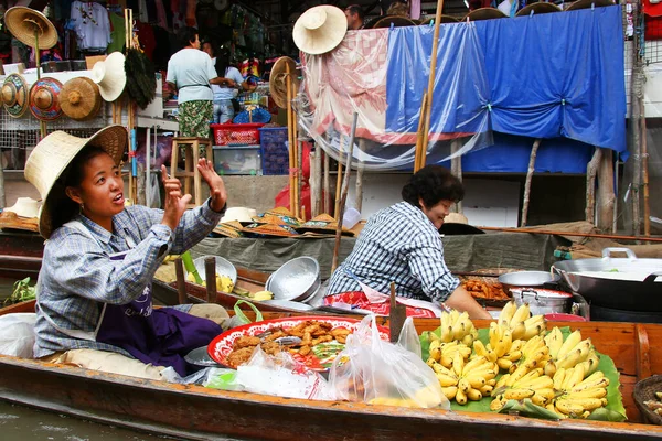 Marché Eau Dans Ville Thaïlande — Photo