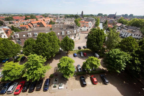 Weesp şehrinin gündüz manzarası, Hollanda