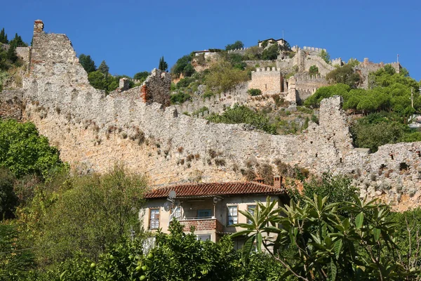 Utsikt Över Den Gamla Staden Alanya Turkiet — Stockfoto