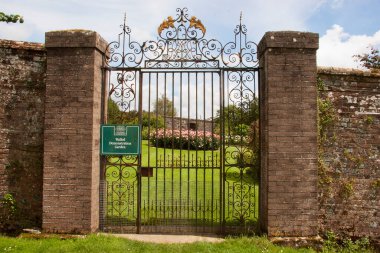 Bahçedeki eski metal çitler