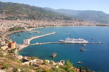 Türkiye 'nin Alanya kentinin manzarası
