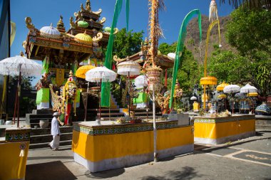 Eski Tayland tapınağı manzarası, seyahat çekimi