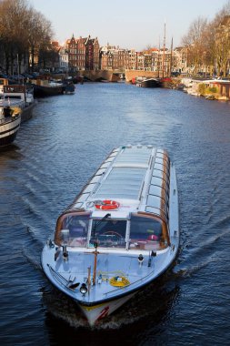 Hollanda, Amsterdam 'daki Kanal manzarası