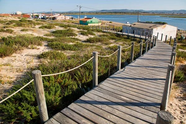 Praia Barril Egyik Legjobb Strandok Hogy Látogassa Meg Területen Tavira — Stock Fotó