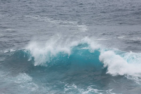 Dalgalar sahile çarpıyor.