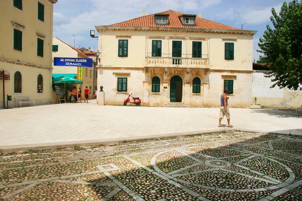 Vista Sulle Facciate Delle Antiche Case Della Città Antica — Foto Stock