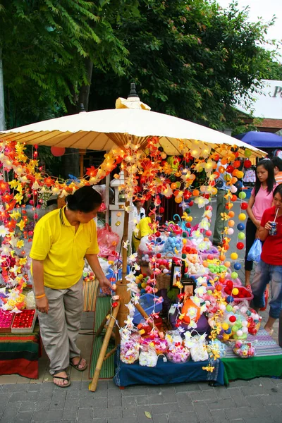 Viagem Tiro Pessoas Mercado Tailandês — Fotografia de Stock