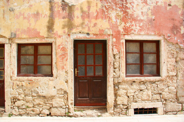 old rustic house wall