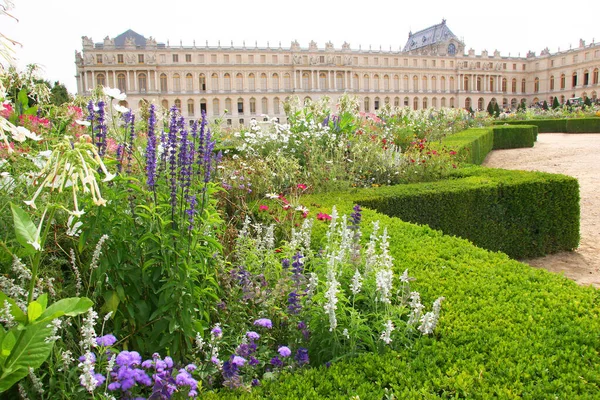 Bellissimo Giardino Con Fontane Statue Versailles — Foto Stock