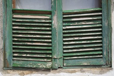 Eski evin ön cephesi, yakın plan, manzara