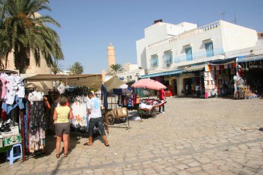 Eski Arap şehir pazarı manzarası