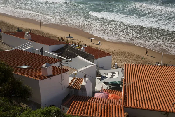 Vacker Utsikt Över Stranden Praia Arrifana — Stockfoto
