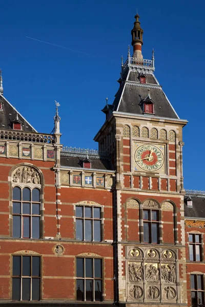 Oud Station Bij Stad Amsterdam Nederland — Stockfoto