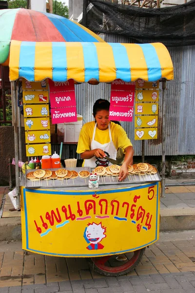 Street Market Στην Πόλη Της Ταϊλάνδης — Φωτογραφία Αρχείου