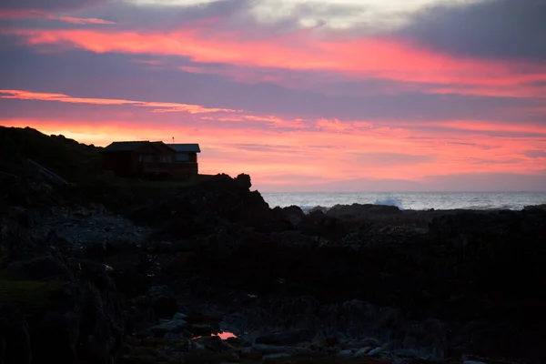 Schöner Sonnenuntergang Über Dem Meer — Stockfoto