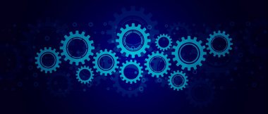 Viteslerin soyut arkaplanı. Teçhizat tasarımı. Teknolojik geçmiş. Dijital teknolojiler. Bilgi alışverişi. Geometrik şekillerin yapısı daireler ve çizgiler. Vektör illüstrasyonu