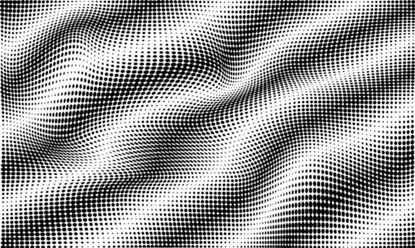 Monochrome Wave Abstract Background Black White Gradient Radial Circle Pattern — Stock vektor