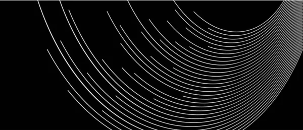 Abstrakter Schwarzer Hintergrund Entwurf Von Linien Die Einen Kreis Angeordnet — Stockvektor