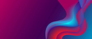  Soyut arkaplan. Neon 3D dalga tasarımı. Eğri çizgilerin dokusu. Teknoloji, tıp, düzen. LED şerit. Vektör illüstrasyonu.